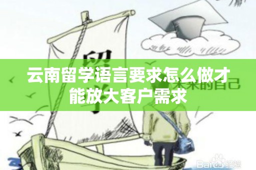 云南留学语言要求怎么做才能放大客户需求