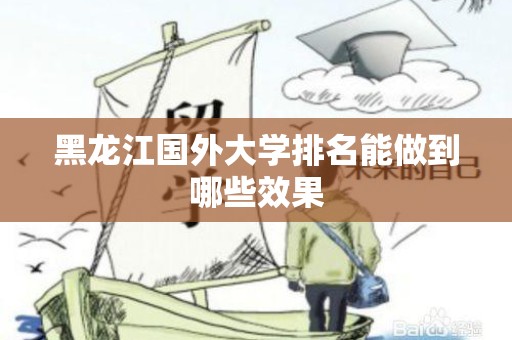 黑龙江国外大学排名能做到哪些效果