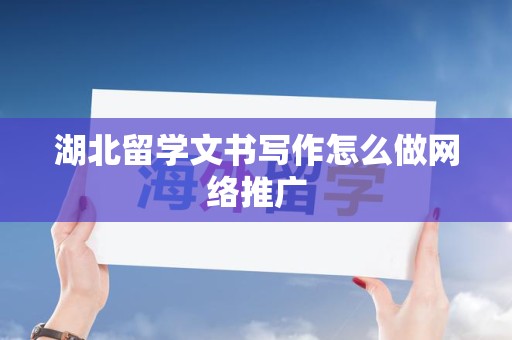 湖北留学文书写作怎么做网络推广
