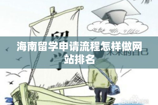 海南留学申请流程怎样做网站排名