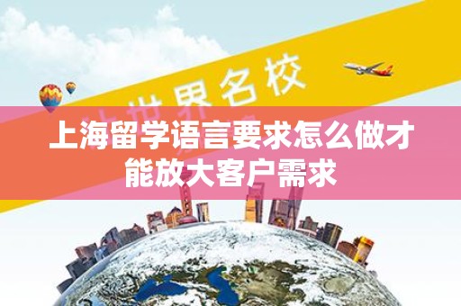 上海留学语言要求怎么做才能放大客户需求