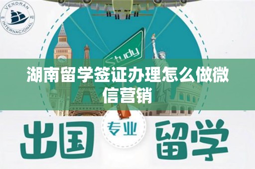 湖南留学签证办理怎么做微信营销