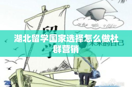 湖北留学国家选择怎么做社群营销