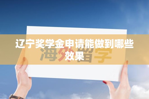 辽宁奖学金申请能做到哪些效果