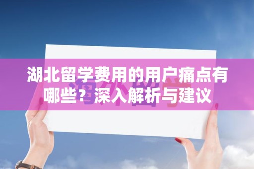 湖北留学费用的用户痛点有哪些？深入解析与建议