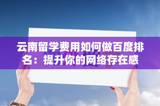 云南留学费用如何做百度排名：提升你的网络存在感