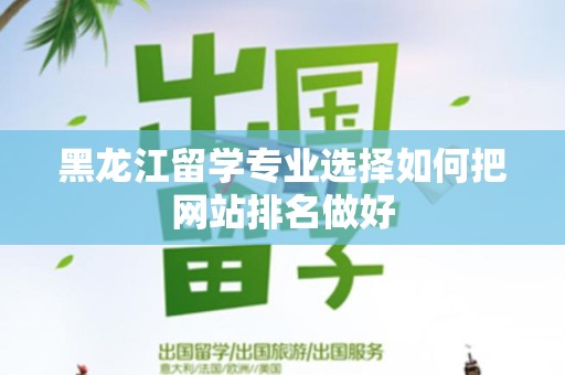 黑龙江留学专业选择如何把网站排名做好
