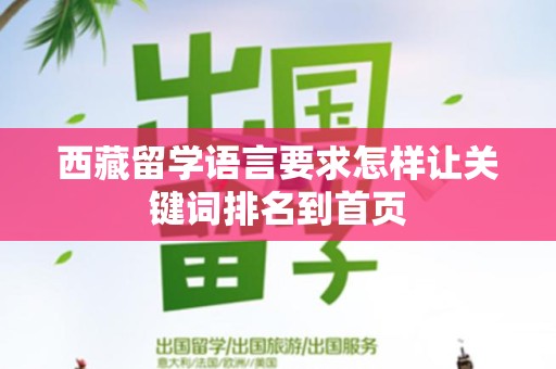 西藏留学语言要求怎样让关键词排名到首页