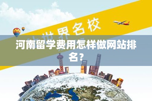河南留学费用怎样做网站排名？