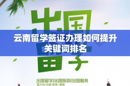 云南留学签证办理如何提升关键词排名