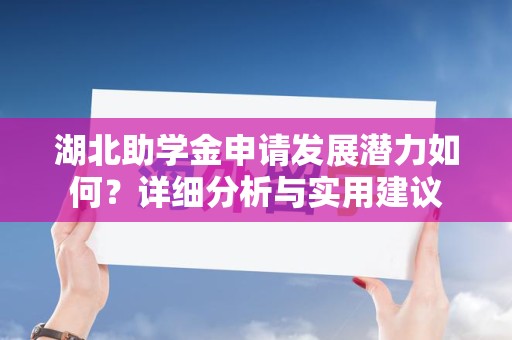 湖北助学金申请发展潜力如何？详细分析与实用建议