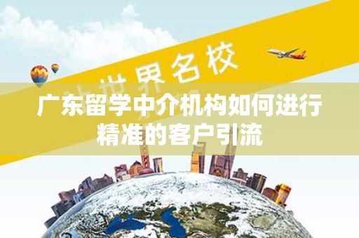 广东留学中介机构如何进行精准的客户引流